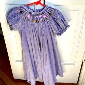 Silly Goose Hand Smocked Halloween Dress